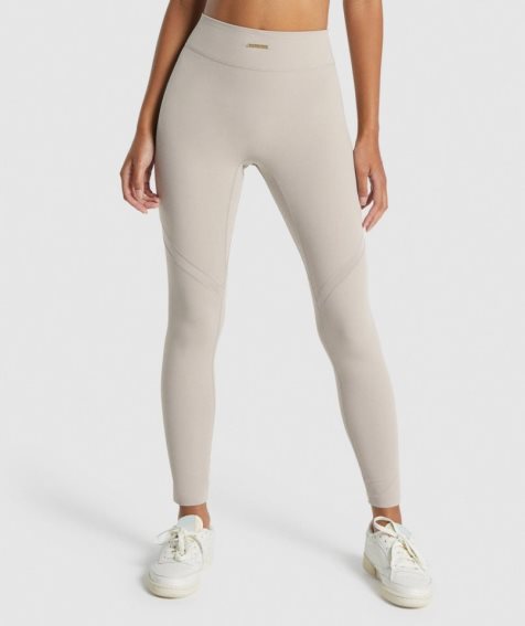 Women's Gymshark Whitney Mesh Leggings Light Grey | CA 380A1D